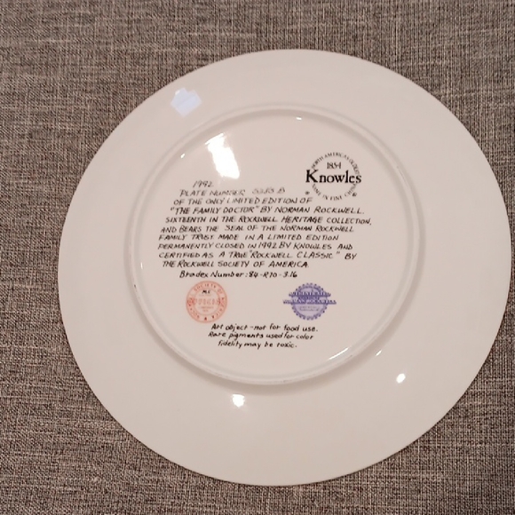 Knowles Decorative Plate with Muted Earth Tones - Picture 2 of 2